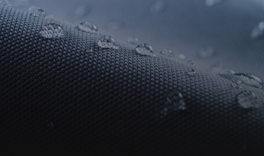 Gotas sobre material